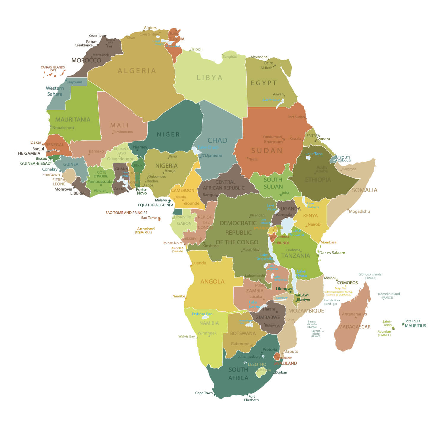 Detailed Africa Map